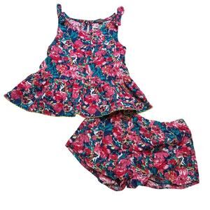 Vince Camuto Floral Matching Set sz 5 Two Piece Outfit